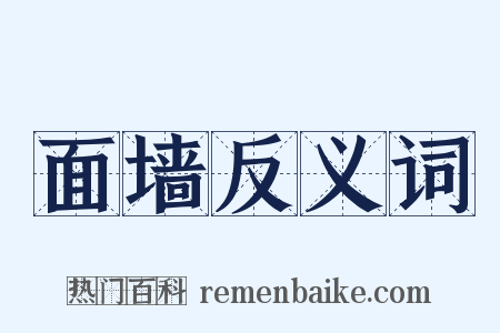 面墙反义词是什么意思的图片